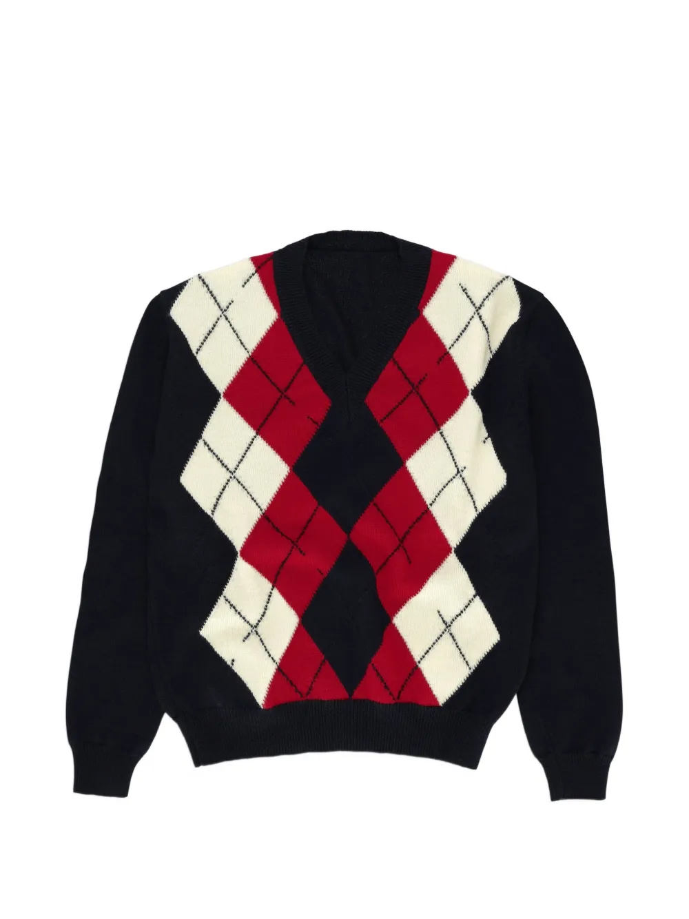 Fortela Cliff diamond-pattern sweater - Blu