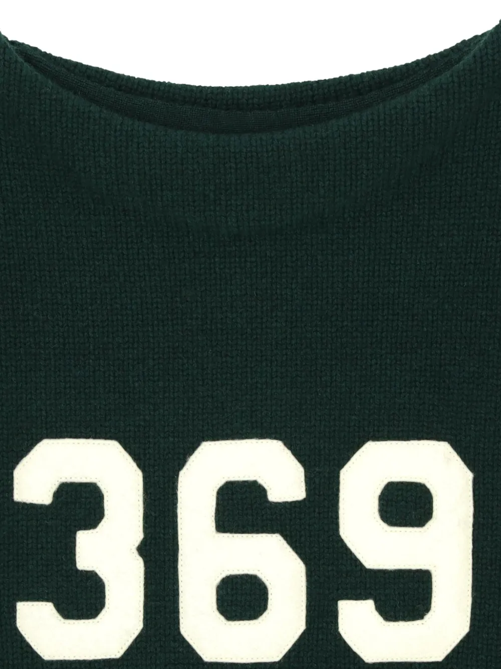 Fortela FTL "369" intarsia-knit wool sweater Groen