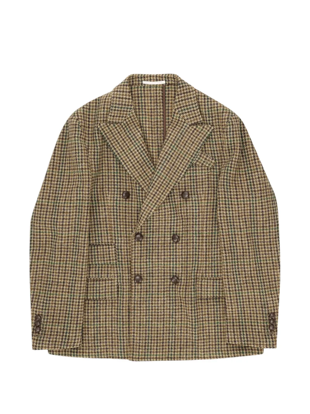 Fortela Travel Classic double-breasted tweed jacket - Brown