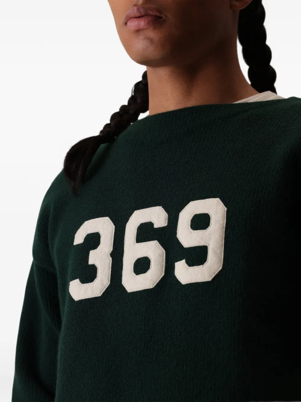Fortela 369 logo-patch sweater Blauw