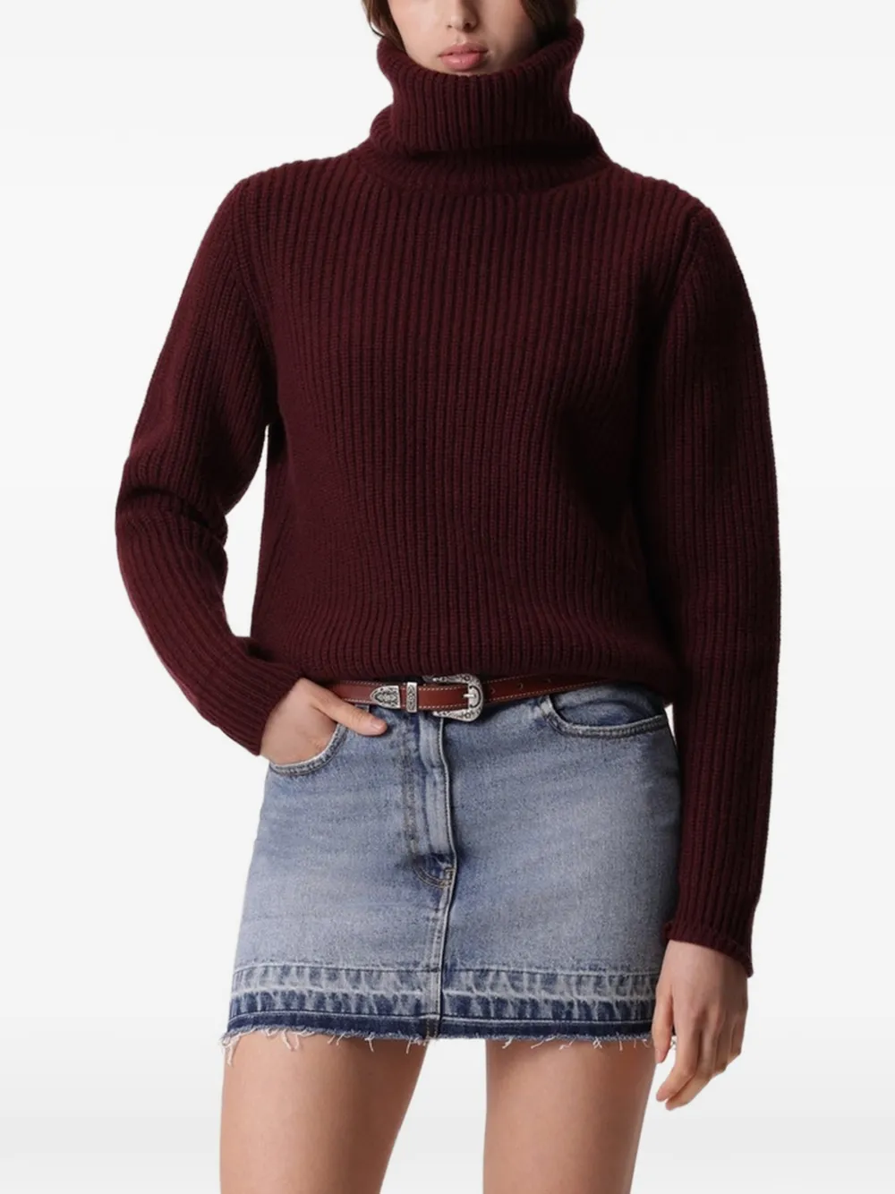 Fortela Leona ribbed-knit sweater - Rosso