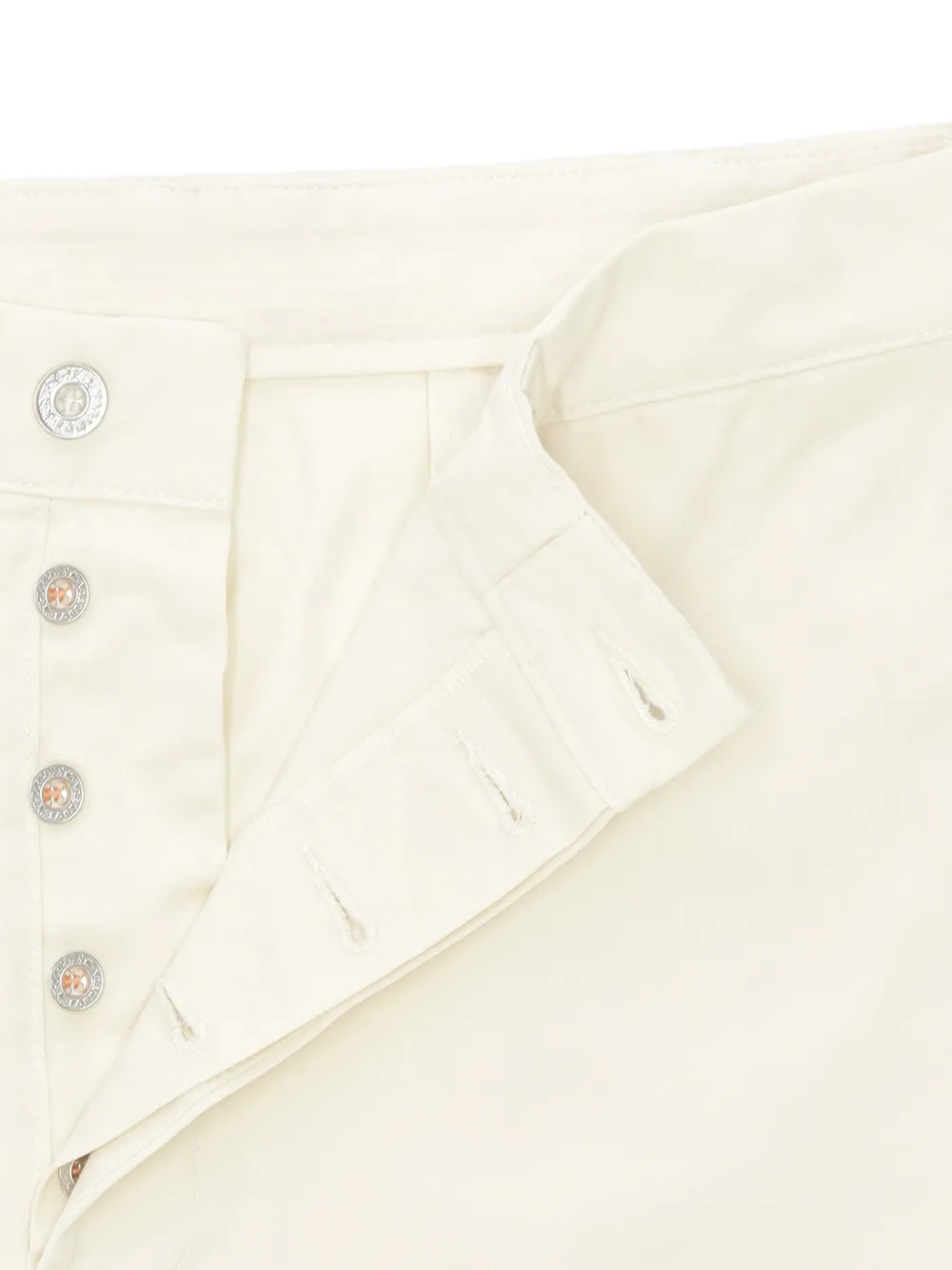 Fortela Silver katoenen broek met visgraatpatroon Wit