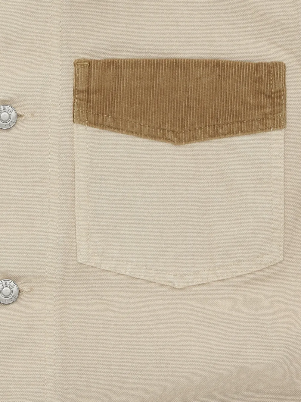 Fortela Arapaho canvas jack met ribfluwelen afwerking Beige