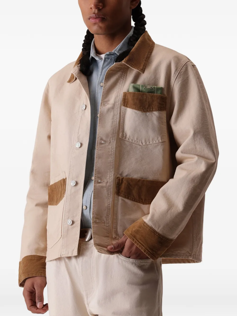 Fortela Arapaho canvas jack met ribfluwelen afwerking Beige