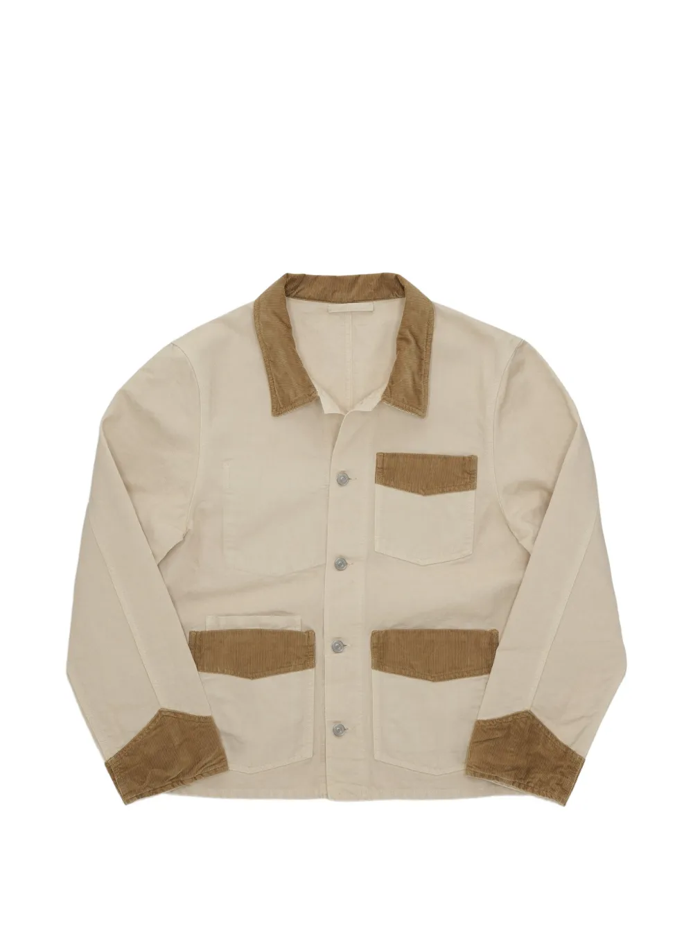 Fortela Arapaho corduroy-trim canvas jacket - Toni neutri