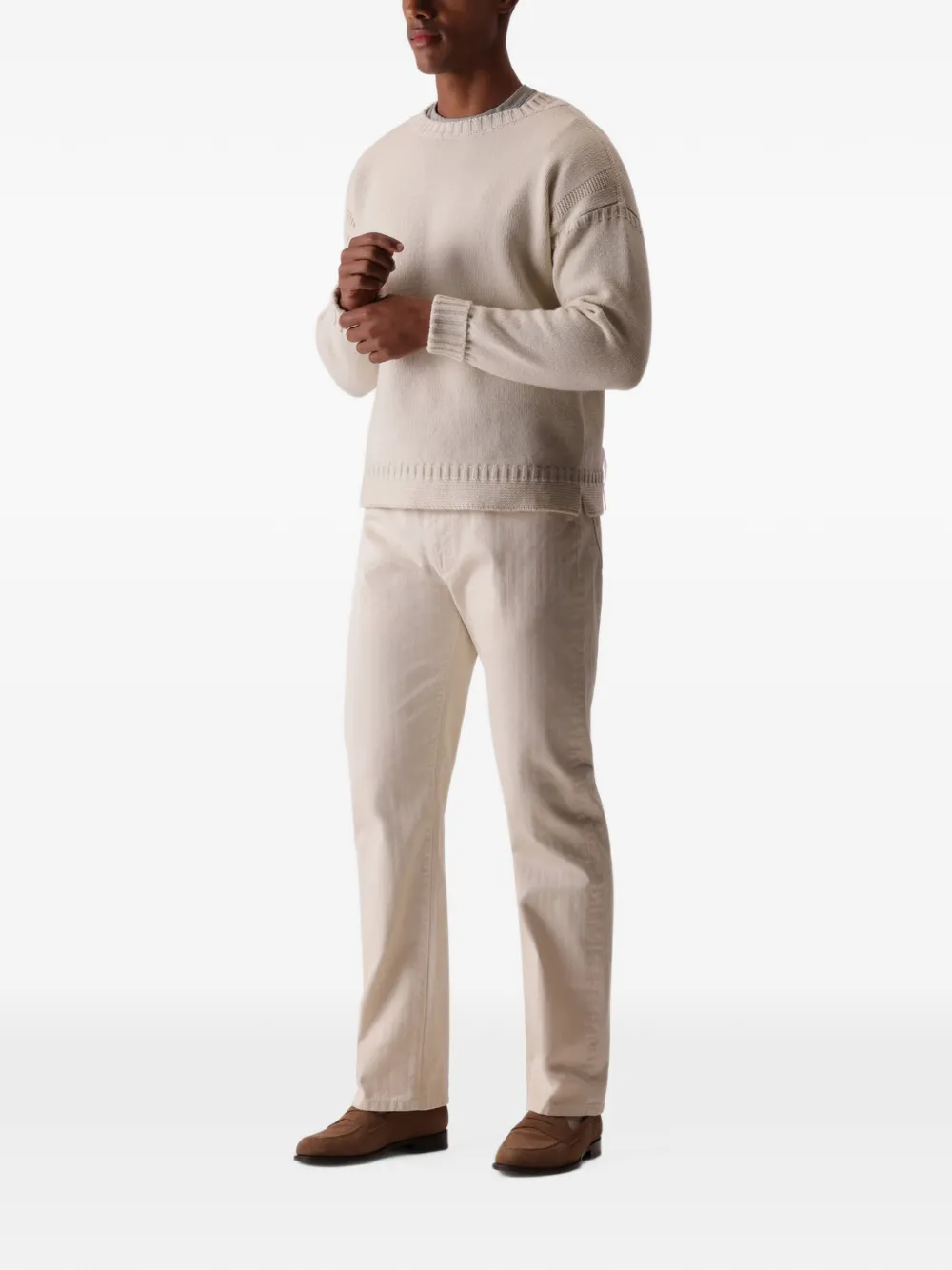 Fortela Lipan crew-neck sweater Beige