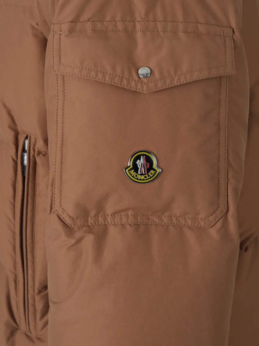 Moncler Himalaya hooded short down jacket Bruin