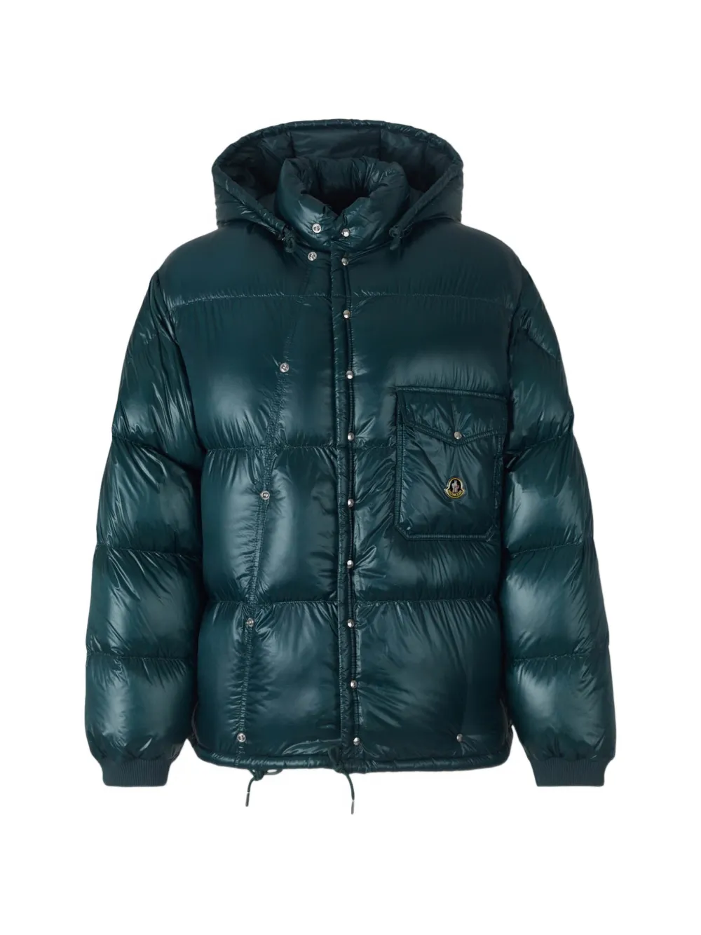 Moncler Karakorum hooded short down jacket Groen