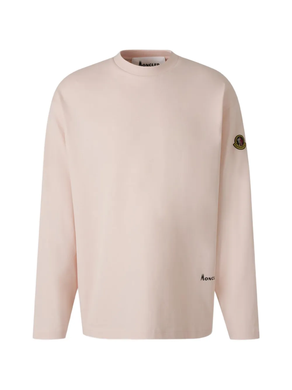 Moncler K2 Print long-sleeve cotton T-Shirt Beige