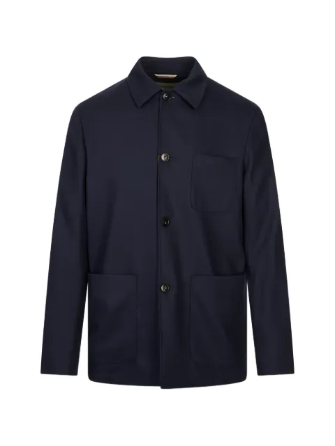 Canali patch-pocket shirt jacket