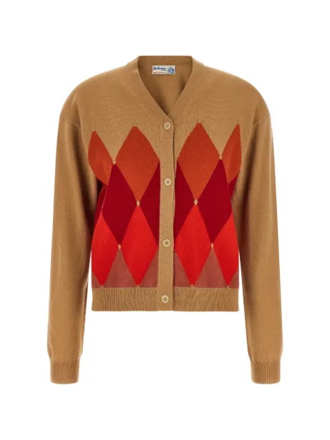 Ballantyne argyle cashmere cardigan