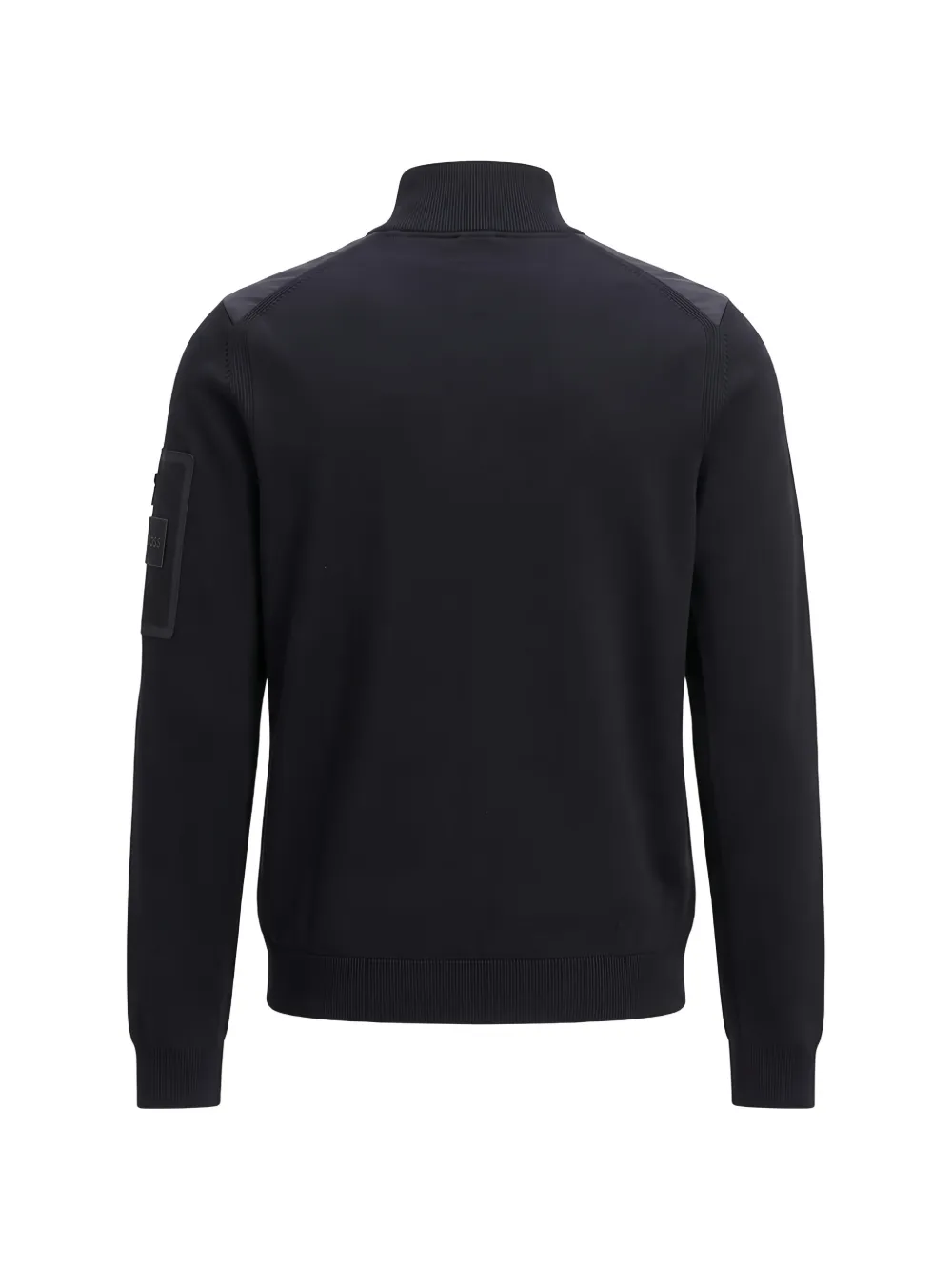 BOSS zip-up panelled sweatshirt Zwart