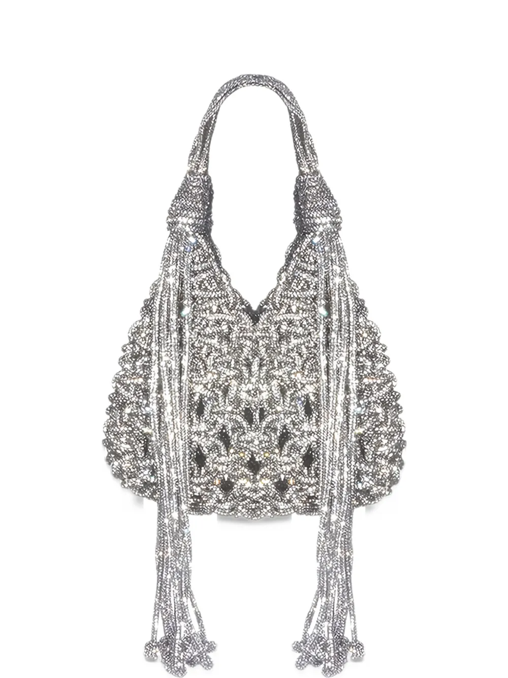 Hibourama mini Vannifique Pendant crystal-embellished shoulder bag - Argento