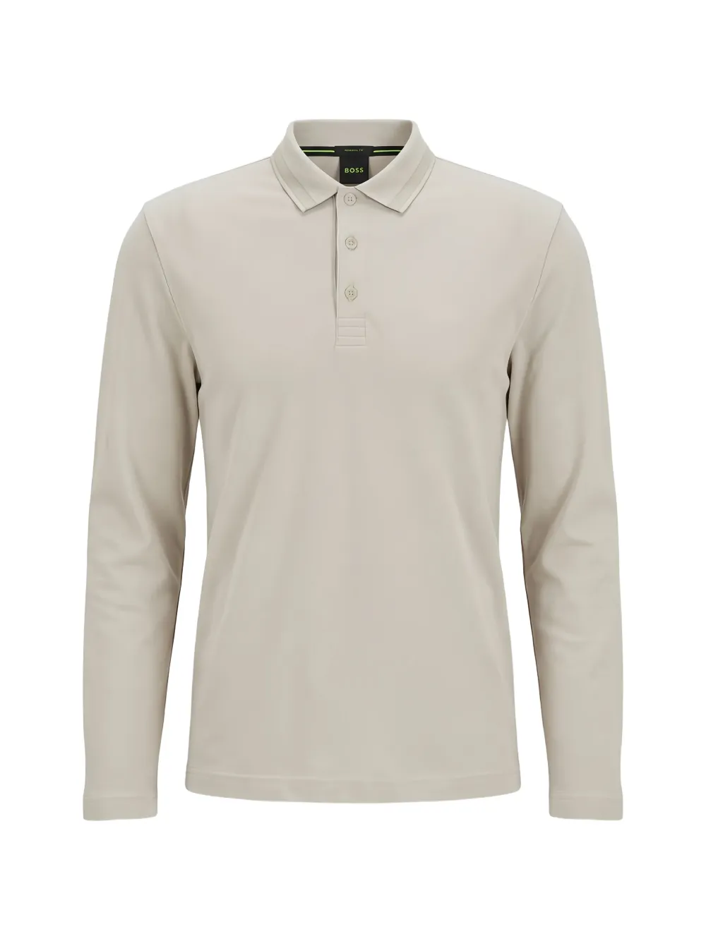 BOSS long-sleeved cotton piqué polo shirt - Toni neutri