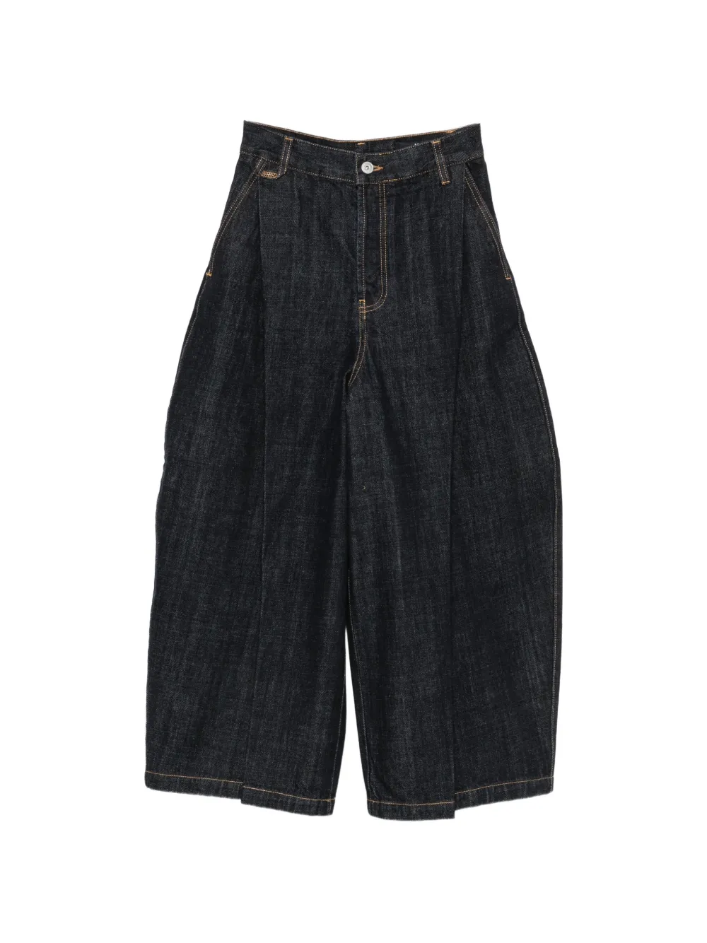 Jacquemus Miami pleated-detail cropped jeans Blauw