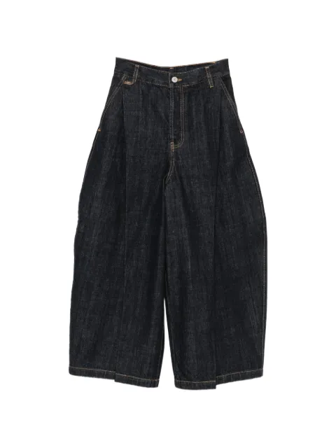 Jacquemus Miami pleated-detail cropped jeans