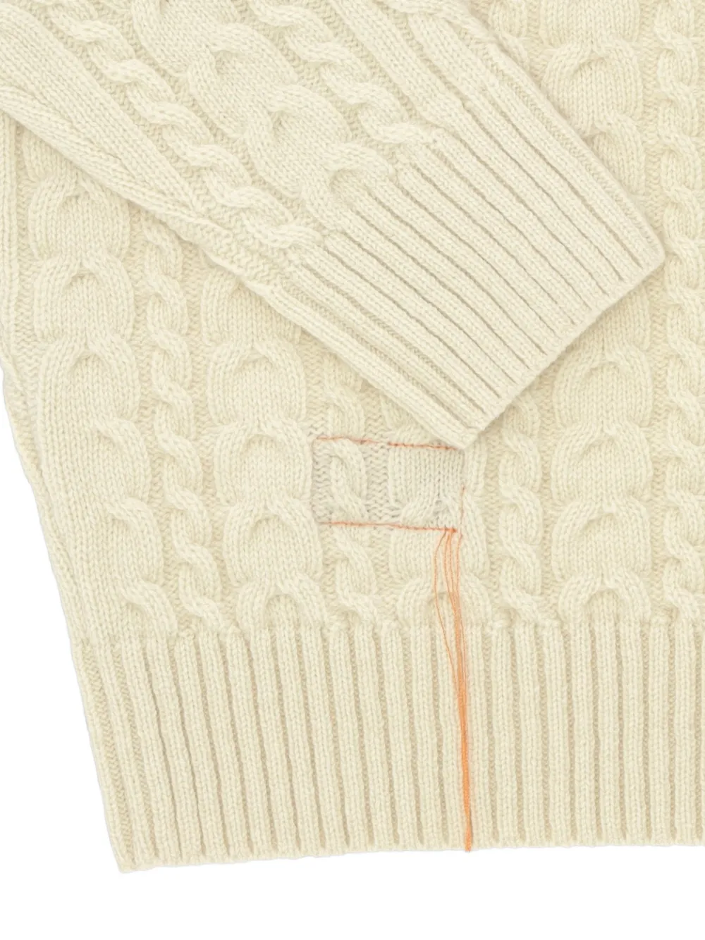 Fortela Chain braided cable-knit sweater Beige