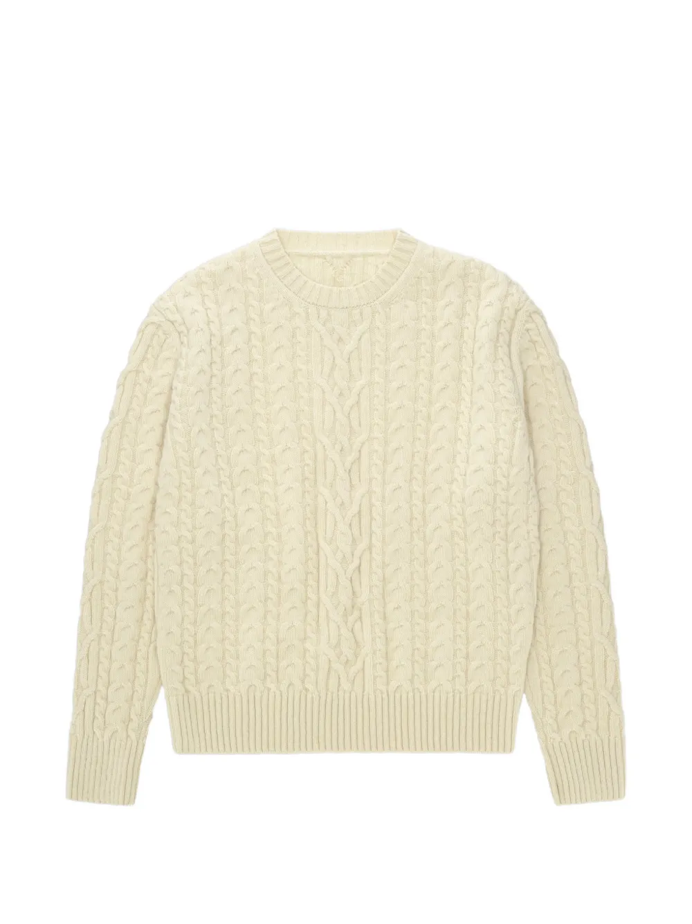 Fortela Chain braided cable-knit sweater Beige