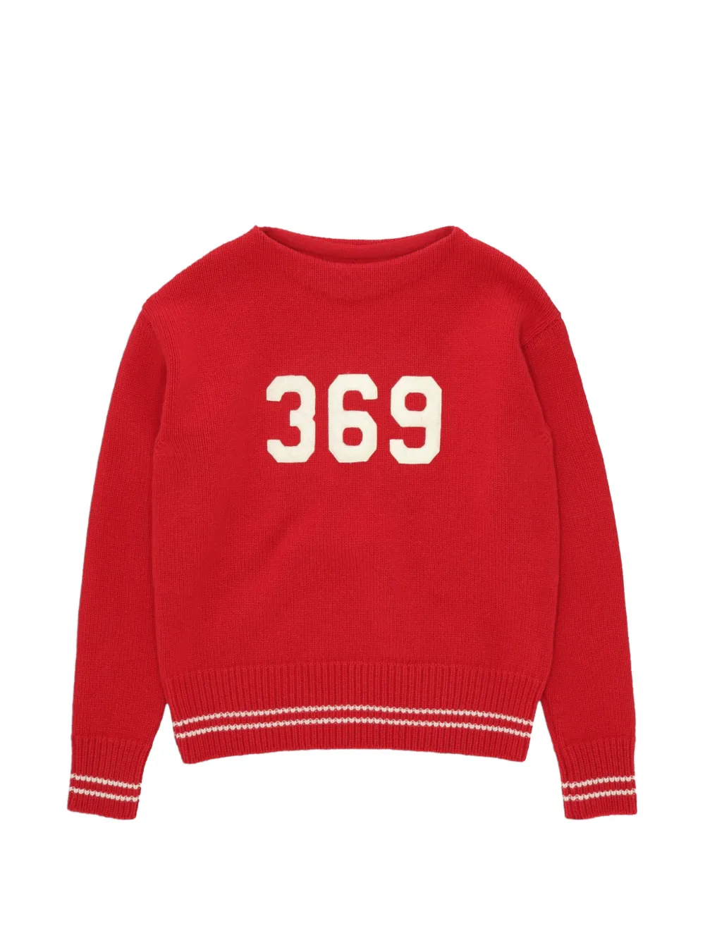 Fortela 369 logo-patch sweater Rood