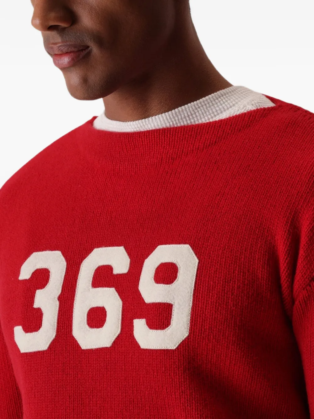 Fortela 369 logo-patch sweater Rood