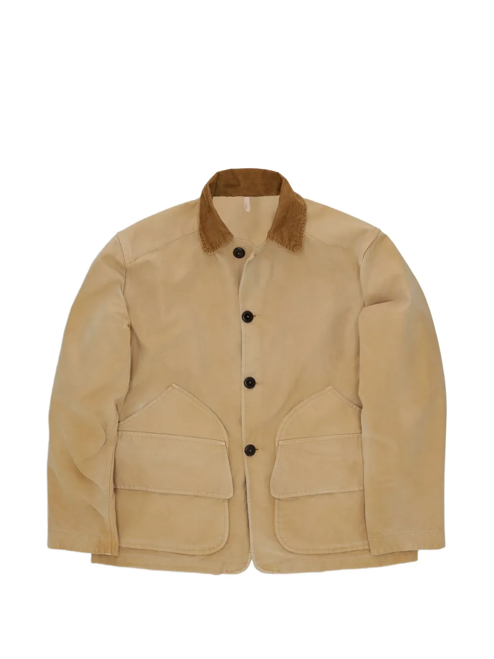 Fortela Blanckett corduroy-collar coat - Toni neutri