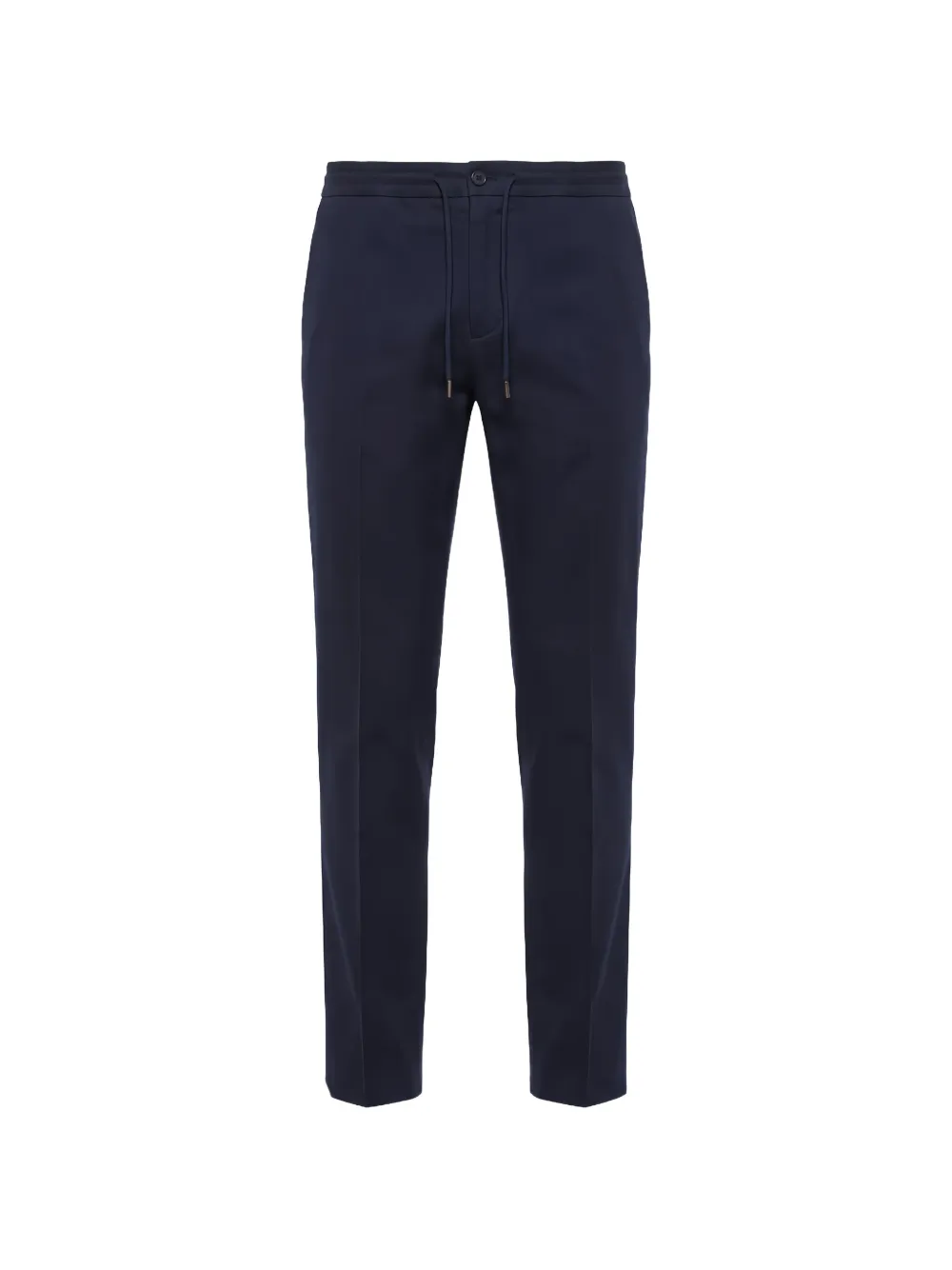 Incotex drawstring-waist pressed-crease trousers Blauw