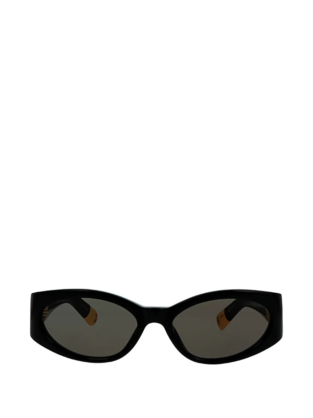Linda Farrow x Jacquemus Ovalo oval sunglasses in black Zwart
