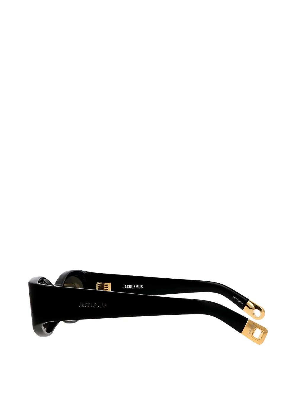 Linda Farrow x Jacquemus Ovalo oval sunglasses in black Zwart