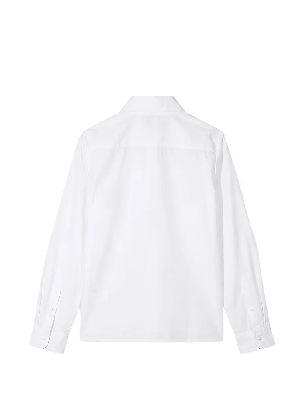 Fendi Kids ruffled-trim long-sleeve shirt Wit