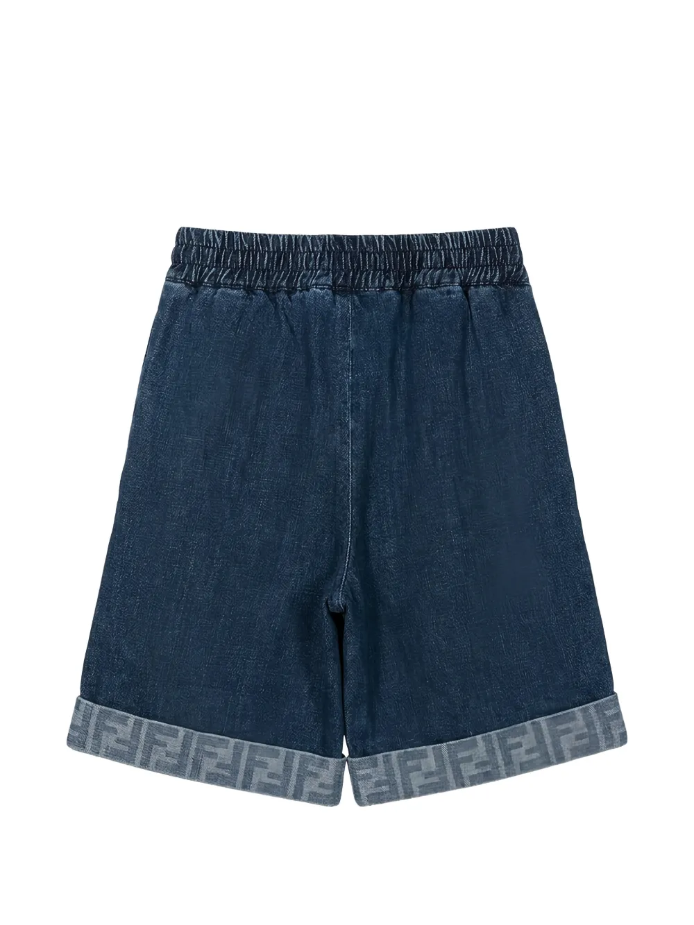 Fendi Kids Bermuda shorts met FF-logo-print Blauw