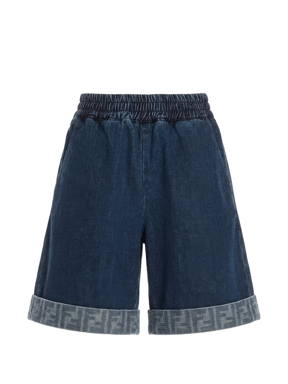 Fendi Kids FF logo-print bermuda shorts - Blu
