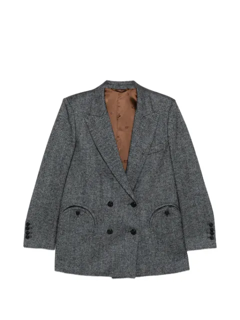 Blazé Milano herringbone-pattern double-breasted blazer