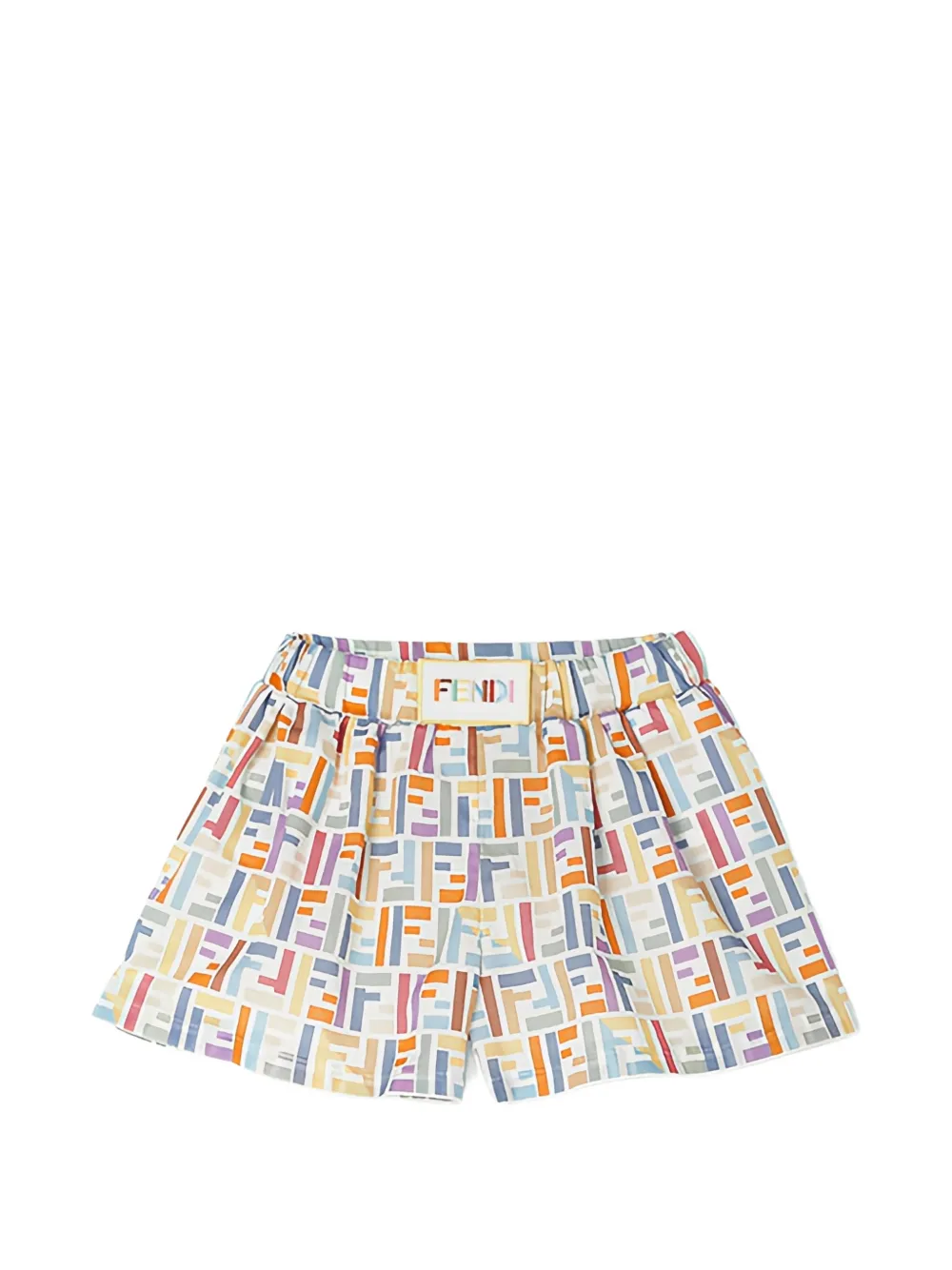 Fendi Kids FF monogram balloon shorts - Bianco