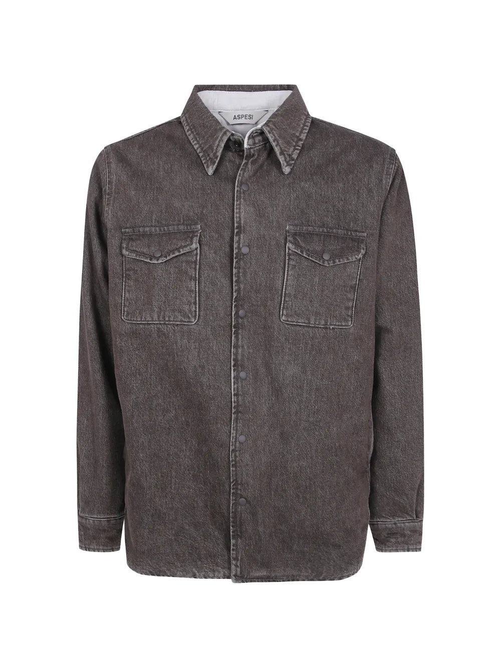 ASPESI flap-pocket denim shirt - Brown