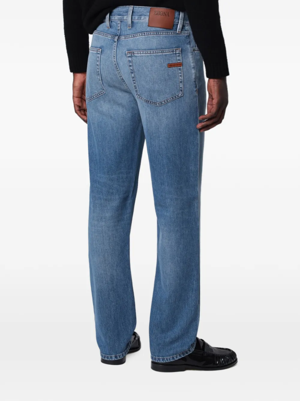 Zegna Roccia five-pocket jeans Blauw