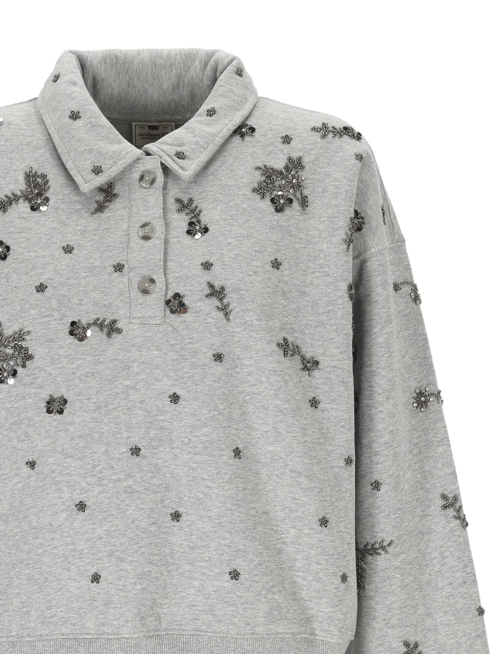 Levi's Trui verfraaid met bloemen Grijs