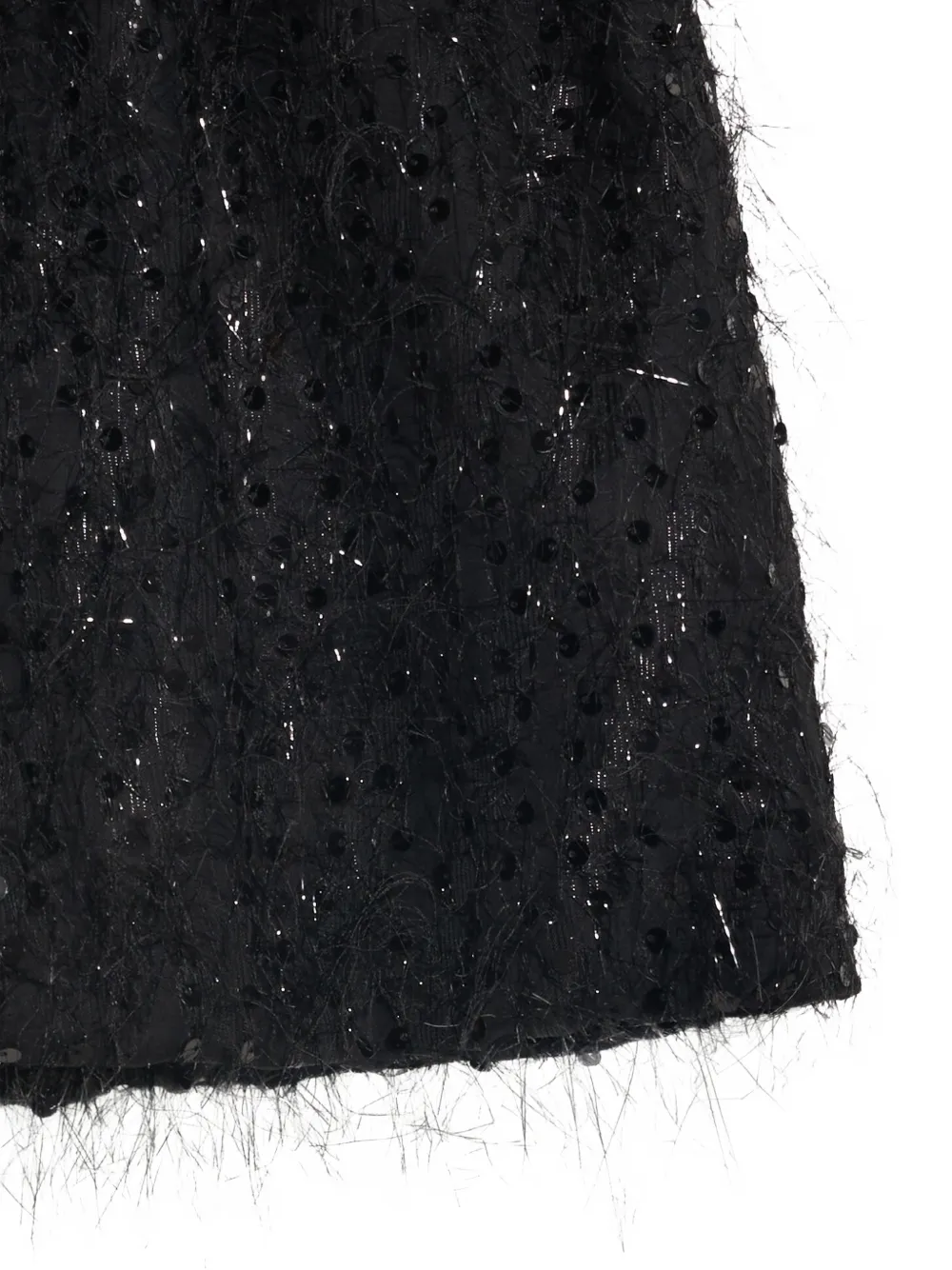 Roberto Cavalli Junior sequin-embellished fringed mini skirt Zwart