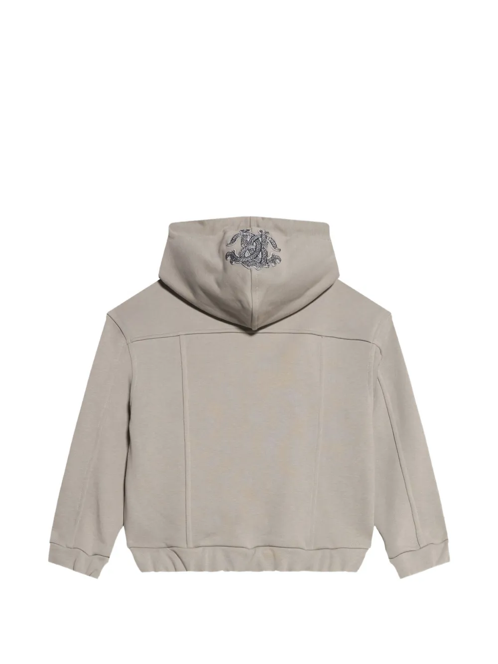 Roberto Cavalli Junior logo-embroidered zip-up hoodie Beige