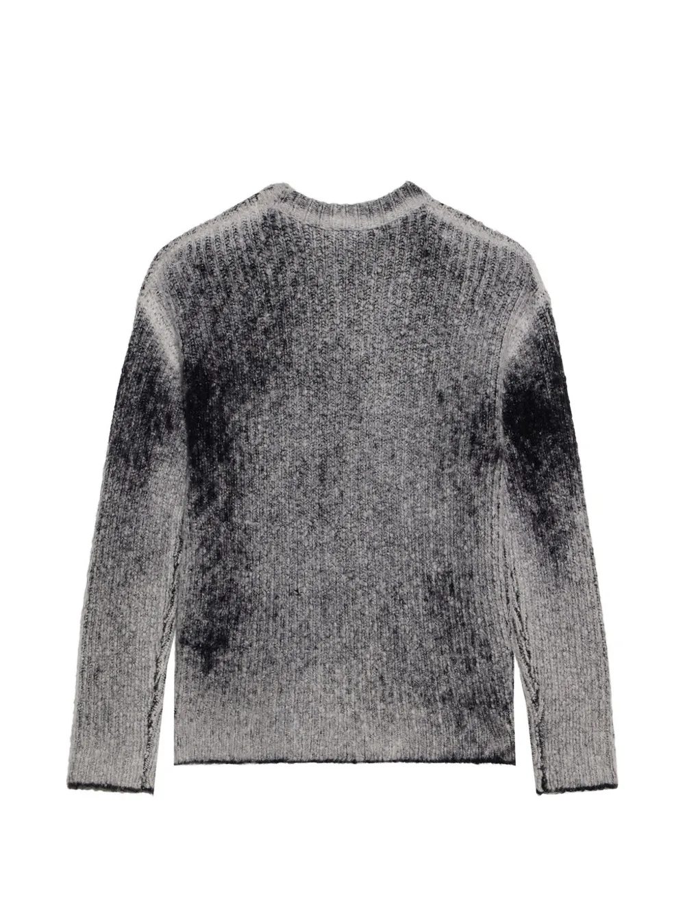 Roberto Cavalli Junior ribbed-knit logo-patch sweater Grijs