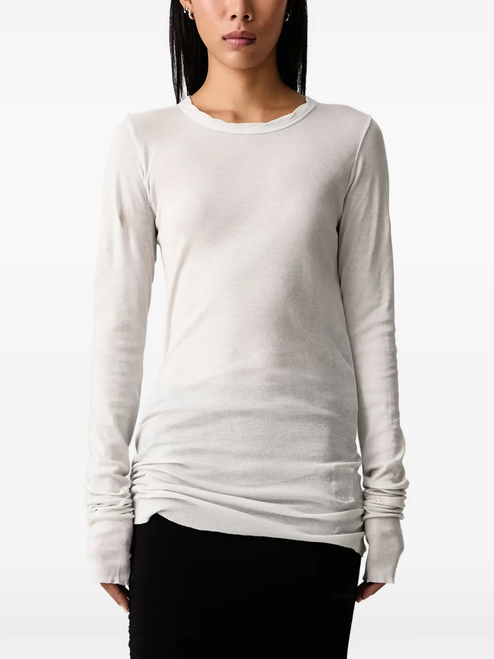 Rick Owens DRKSHDW Basic long-sleeve T-shirt Wit