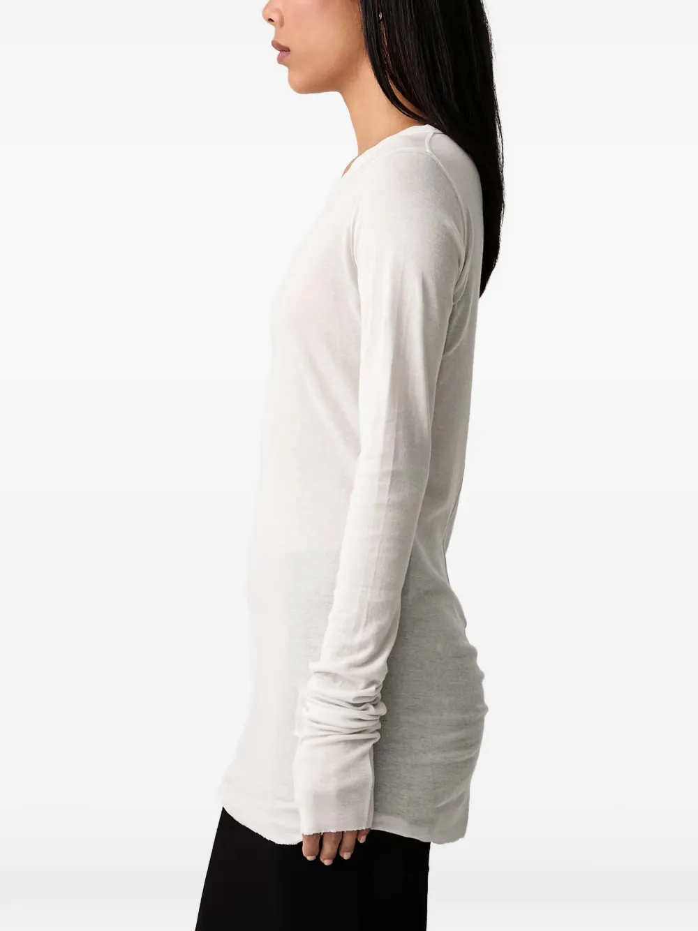 Rick Owens DRKSHDW Basic long-sleeve T-shirt Wit