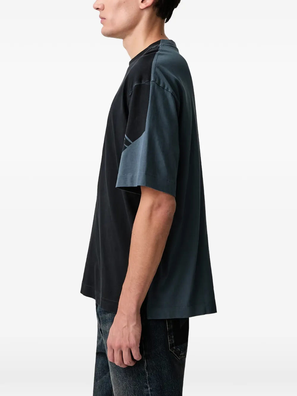 Off-White Negative Big Bookish Skate T-shirt met vlakken Zwart