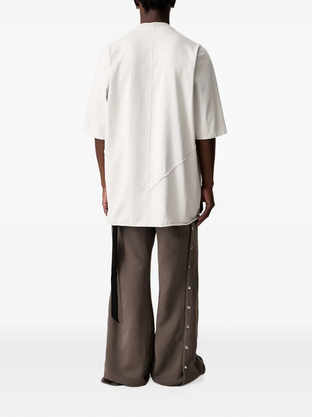 Rick Owens DRKSHDW Pentagram-stitch short-sleeve T-shirt Beige