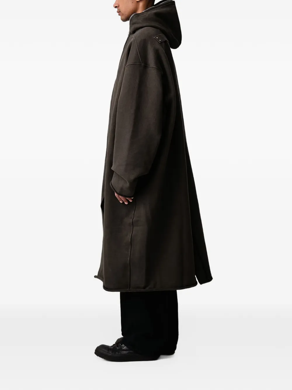 Rick Owens DRKSHDW Gimp hooded zip-up coat Bruin