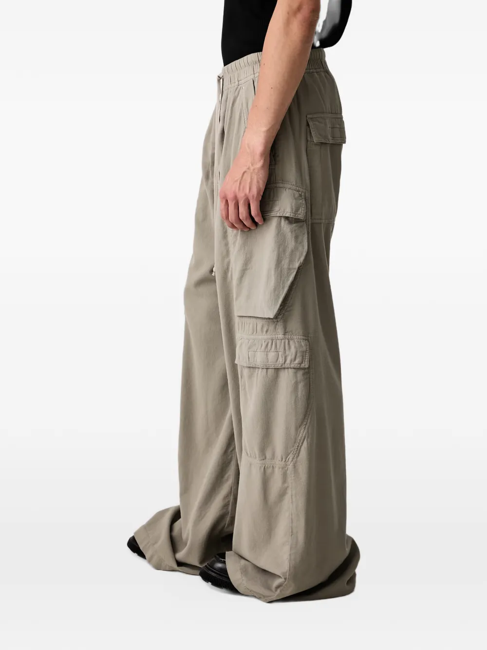 Rick Owens DRKSHDW drawstring wide-leg cargo pants Beige