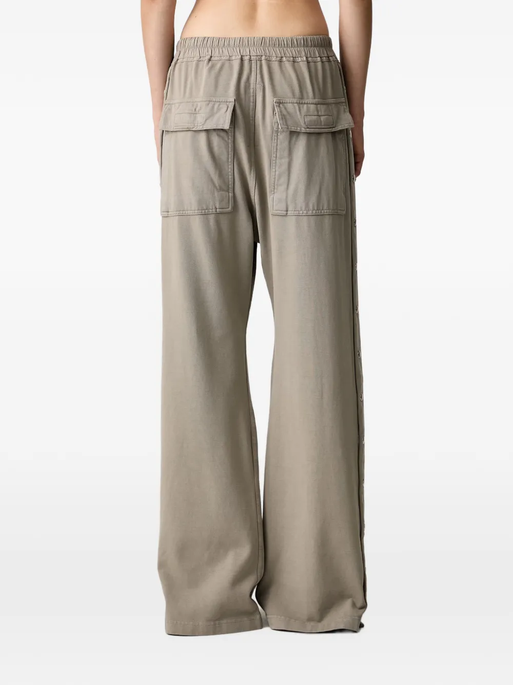 Rick Owens DRKSHDW Pusher press-stud drawstring track pants Groen