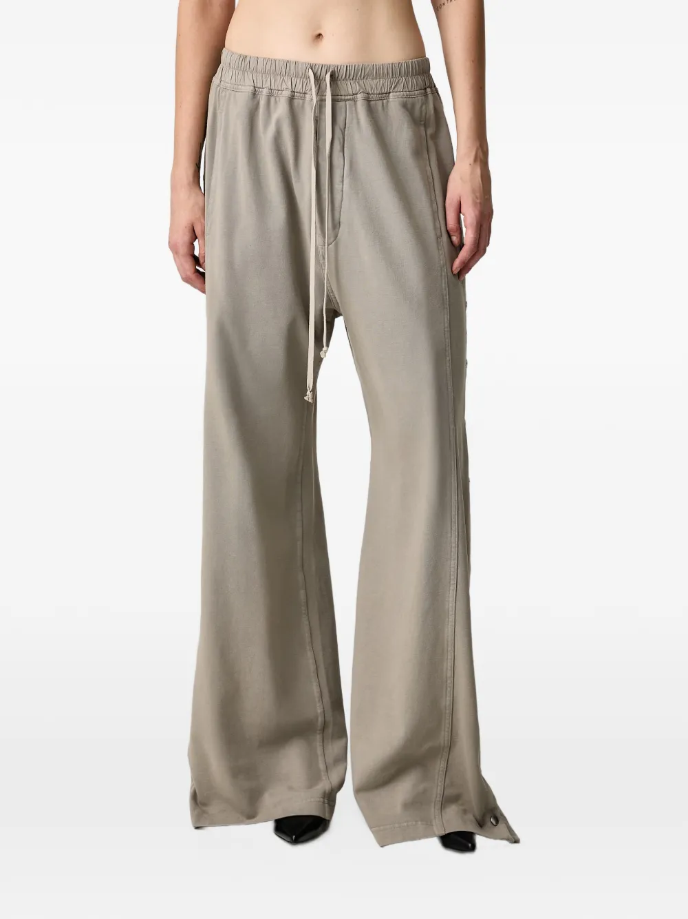 Rick Owens DRKSHDW Pusher press-stud drawstring track pants Groen