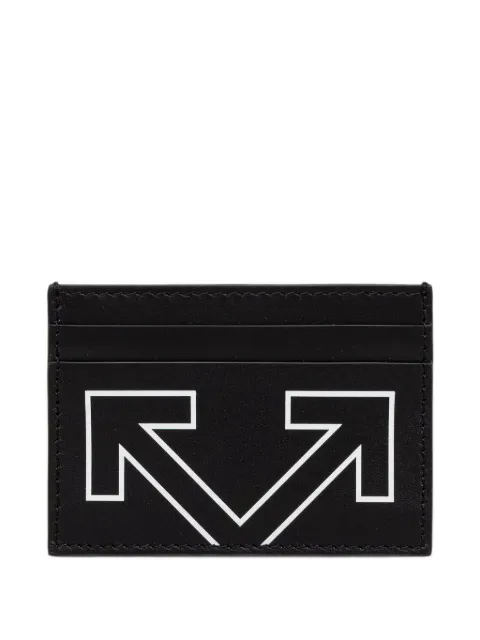 Off-White Arrows-print leather card holder