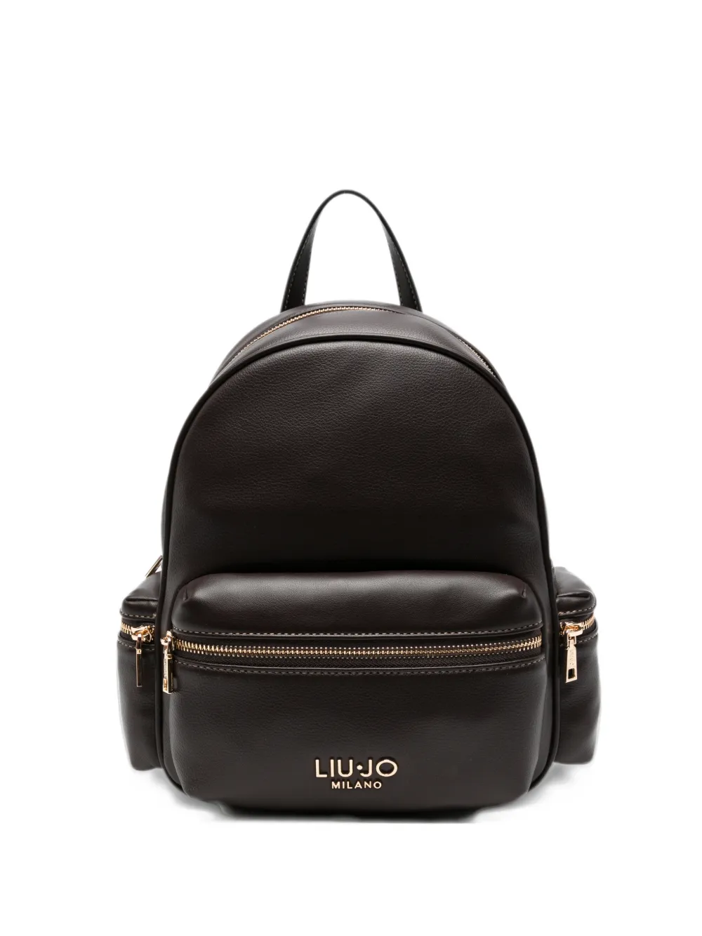 LIU JO logo-plaque backpack - Marrone