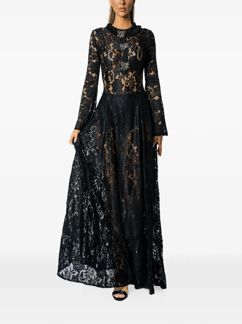 MIAU by Clara Rotescu Shalimar maxi dress - Nero